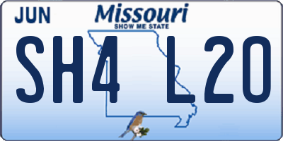 MO license plate SH4L2O