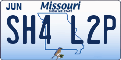MO license plate SH4L2P