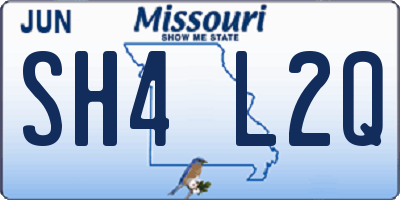 MO license plate SH4L2Q