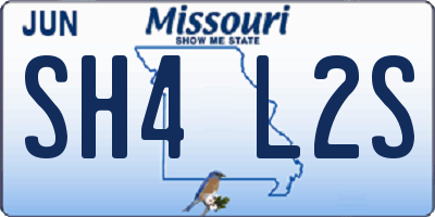 MO license plate SH4L2S