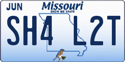 MO license plate SH4L2T