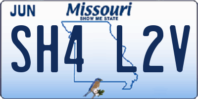 MO license plate SH4L2V
