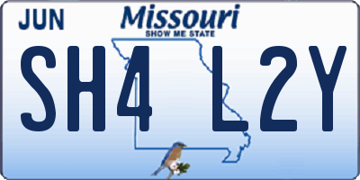 MO license plate SH4L2Y