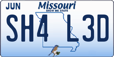 MO license plate SH4L3D