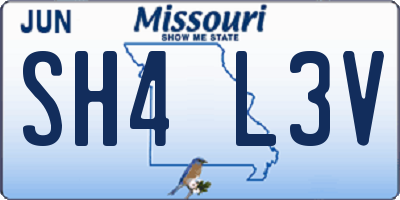 MO license plate SH4L3V
