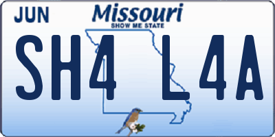 MO license plate SH4L4A