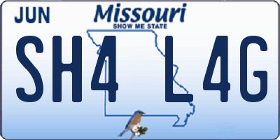 MO license plate SH4L4G