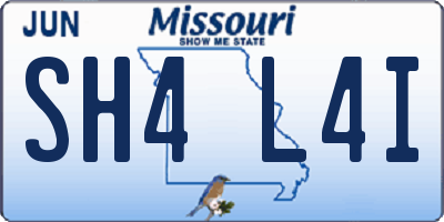MO license plate SH4L4I