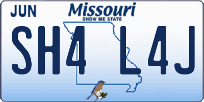 MO license plate SH4L4J