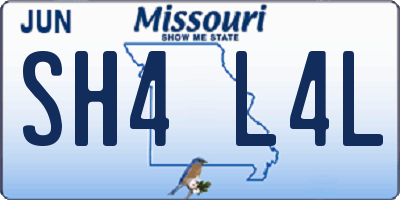 MO license plate SH4L4L