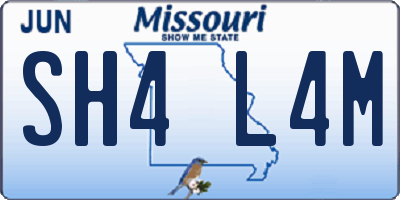MO license plate SH4L4M