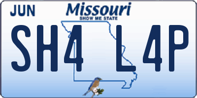 MO license plate SH4L4P