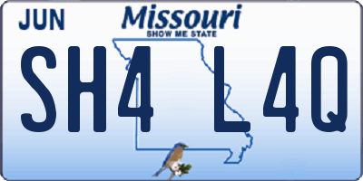 MO license plate SH4L4Q