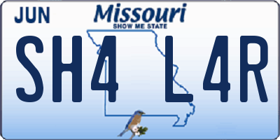 MO license plate SH4L4R