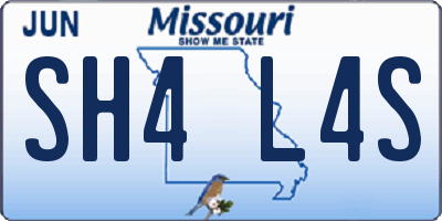 MO license plate SH4L4S