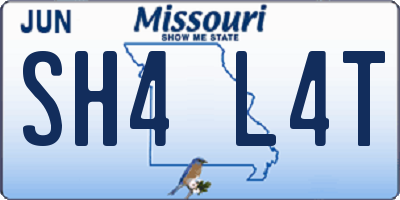 MO license plate SH4L4T