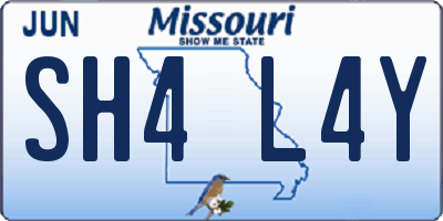 MO license plate SH4L4Y