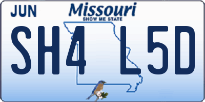MO license plate SH4L5D