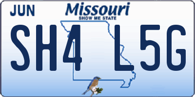 MO license plate SH4L5G
