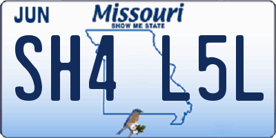 MO license plate SH4L5L