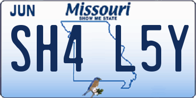 MO license plate SH4L5Y