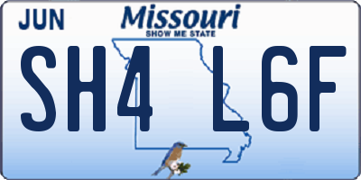 MO license plate SH4L6F