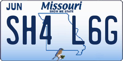 MO license plate SH4L6G