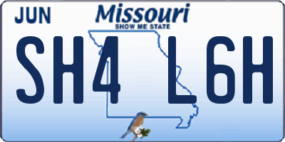 MO license plate SH4L6H