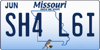 MO license plate SH4L6I