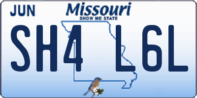 MO license plate SH4L6L
