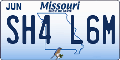 MO license plate SH4L6M