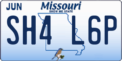 MO license plate SH4L6P
