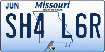 MO license plate SH4L6R