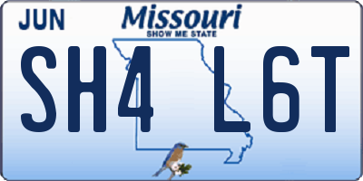 MO license plate SH4L6T