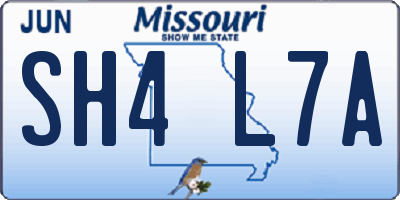 MO license plate SH4L7A