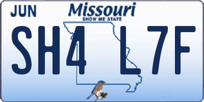 MO license plate SH4L7F