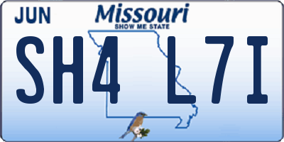 MO license plate SH4L7I