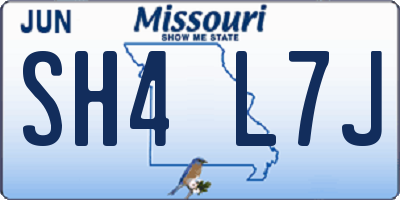 MO license plate SH4L7J
