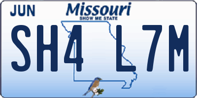MO license plate SH4L7M