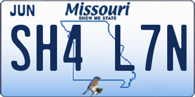 MO license plate SH4L7N