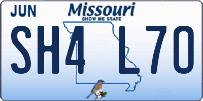 MO license plate SH4L7O