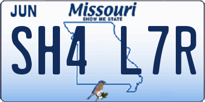 MO license plate SH4L7R