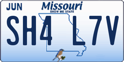 MO license plate SH4L7V