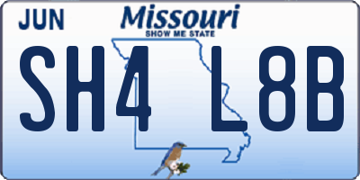 MO license plate SH4L8B