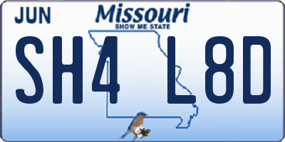 MO license plate SH4L8D