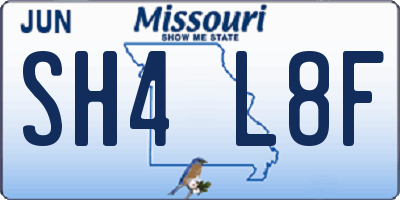 MO license plate SH4L8F