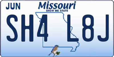 MO license plate SH4L8J