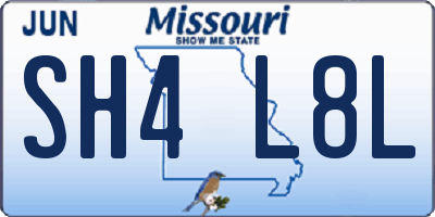 MO license plate SH4L8L