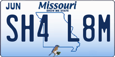 MO license plate SH4L8M