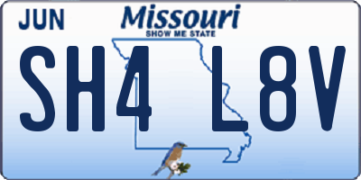 MO license plate SH4L8V